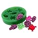 Longzang Skull Lizard Silicone Fondant Mold, Small, Pink