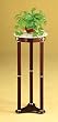 Coaster Plant Stand Side Table, White Marble Top and Cherry Finish Wood Base