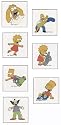 Simpsons Mini Temporary Tattoo Set - Bart, Lisa, Homer, & Krusty - Vending Machine Toys