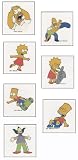 Simpsons Mini Temporary Tattoo Set - Bart, Lisa, Homer, & Krusty - Vending Machine Toys