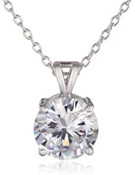 Charles Winston, Cubic Zirconia 9mm Chain 3.00cttw Dew Pendant Necklace, 18"