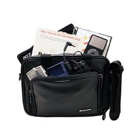 Samsung P400 DLP Lumen Pocket Ultraportable Projector CaseCrown Premium Portable Projector and Netbook Messenger Bag