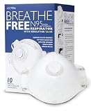 N95 Respirator Mask With Valve Breathe-Free - Box of 10
