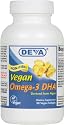 DEVA Vegan Vitamins Vegan DHA (Algae) 200mg Vegan Softgels, 90-Count Bottle