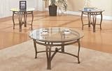 3pcs Coffee and End Table Set - Bronze Finish