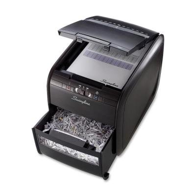 SWINGLINE Stack-and-Shred 60X Hands Free Shredder, 60 Sheet Capacity, Black (1757572) SWINGLINE Stack-and-Shred 60X Hands Free Shredder, 60 Sheet Capacity, Black (1757572)