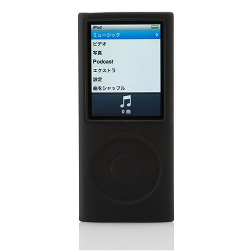 Simplism iPod nano4th用シリコンケース ブラック Silicone Case for iPod nano4thBlack TR-SCNN4-BK