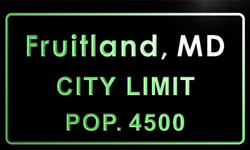 t74373-g Fruitland, MD City Limit POP. 4500 Indoor Neon Sign