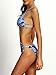 Vintagerose Push Up Swimsuit Tie Dye Swimwear Pin Up Padded Bikini Sets, Blue, Medium
