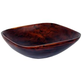 Simply Bamboo 12 Inch Square Brown Bamboo Bowl by Simply Bamboo
