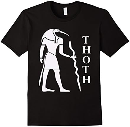 Men's Thoth Egyptian God of Knowledge Magic Writing Egyptian Shirt XL Black