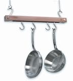 J.K. Adams PR-20 20-Inch by 12-Inch Mini Bar Pot Rack, Natural
