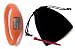 ORANGE - Neg Ion Wave Silicone Sports Watch (FREE POUCH & TOOL) with comfortable band. Waterproof / water resistant. Ion wristwatch - negative ions Imazine w/ far infrared ray and minus ion emitted from tourmaline and minus ion power.