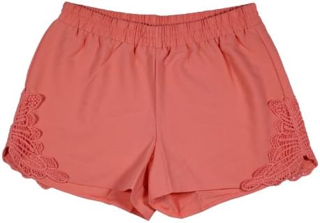 Half-Moon Side Laced Shorts (M, POWDER PINK)