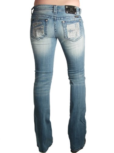 MISS ME JEANS SHINING BRIGHT BOOTCUT JEANS IN VTG 14B