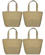 4 Solid Color Shoulder Tote Bags