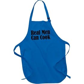 Real Men Can Cook Bib Apron, Royal Blue