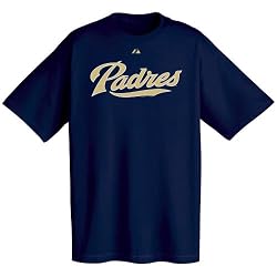 San Diego Padres Official Wordmark Short Sleeve T-Shirt, Navy