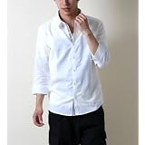 8color ブロードラインテープ使い７分袖シャツ