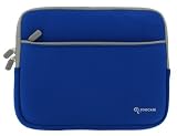 RooCase Packard Bell 11.6 Inch Dot M Netbook Neoprene Sleeve Case Invisible Zipper Dual-Pocket - Dark Blue