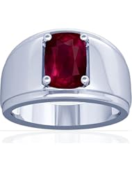 14K White Gold Cushion Cut Ruby Solitaire Ring (GIA Certificate)