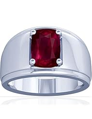 18K White Gold Cushion Cut Ruby Solitaire Ring (GIA Certificate)
