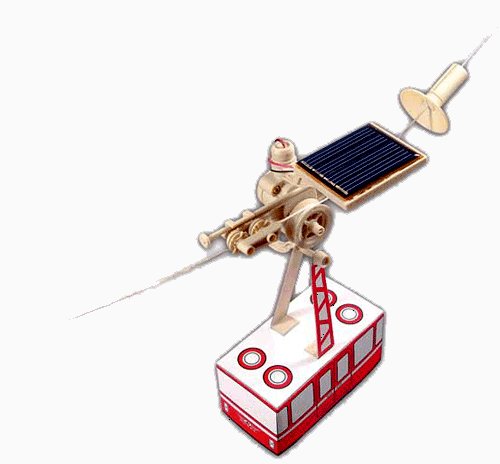 Solar Energy Powered Toy Aerial Cable Car
