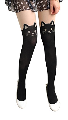 YesStyle Women's Cat Print Tights