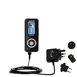 International Wall / AC Charger for the Sandisk Sansa c200 - Gomadic Brand w/ TipExchange Technology