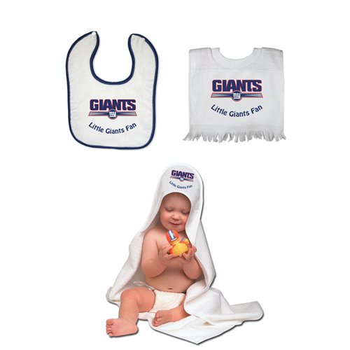 New York Giants NFL Toddler Bib and Bath Set (3 PC Set)