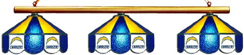 San Diego Chargers Pool Table Light - Stained Glass Shades