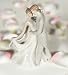 Elegant Porcelain Wedding Cake Toppers - At the start Kiss Bride and Groom