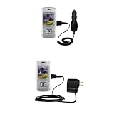 Essential Kit for the Samsung SCH-R400 - includes Car and Wall Charger with Rapid Charge Technology - Gomadic Brand w/ TipExchange Technology