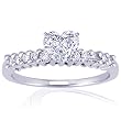 0.55 Ct Heart Shaped Diamond Engagement Ring 14K SI2 EGL