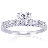 1.20 Ct Heart Shaped Diamond Engagement Ring 14K SI3-G 1.20 Ct Heart Shaped Diamond Engagement Ring 14K SI3-G