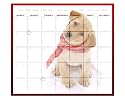 Puppy Jotz Dry Erase Perpetual Wall Calendar self stick - removeable - re-useable