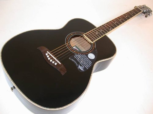 Oscar Schmidt by Washburn OF2 Full Size Acoustic Guitar - Black