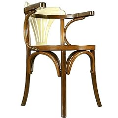 ProPassione Bistro-Stuhl Grand Hotel mit Lehne, Honig/Elfenbein, Massivholz, H 79 x B 55 x T 60 cm