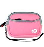 (2 in 1 Memory Premium) Mini Glove Camera Case for Sony Cyber-shot Panasonic DMC FX Panasonic DMC LX Casio Exilim Fujifilm FinePix Canon Powershot Olympus Stylus Nikon Coolpix Camera Case + 2 GB microSD Memory Card w/ SD Adapter, Pink
