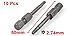 Uxcell a13110400ux0349 50mm Length 2.74mm T10 Type Tip Magnetic Torx Screwdriver Bits (Pack of 10)