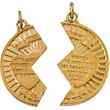 14K Yellow Gold Mizpah Coin Pendant