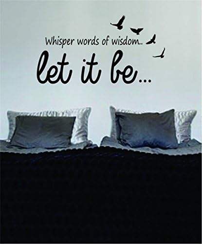 Let It Be Version 6 The Beatles Quote Decal Wall Vinyl Art Sticker Music For Living Room Decoration