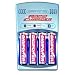 DigiPower DPS-3000+ 3-Hour AA/AAA Rechargeable Battery Kit with 4 AA 2700 mAh Batteries and Car Charger