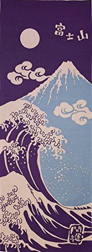 Mount Fuji Kanagawa Namiura Tenugui Tapestry Cotton Towel by Kaiuntei