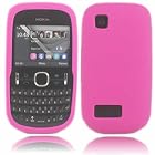 Silicone Case Cover Skin For Nokia Asha 200 201 / Pink