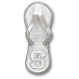North Carolina State S Nc Flip Flop 1 Pendant (Silver)