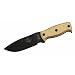 Ontario Knife Ranger Afghan Series, Fixed Blade Knife with 5.0 Black Powder Coated Steel Blade, & Tan Micarta Handle, Overall Length 10.0.