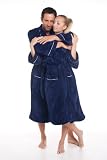 Kimono-Bademantel “WellSoft” Sauna BLAU -L- für Sie und Ihn