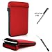 RED High Quality Hard Nylon Cube Carrying Travel Case For Verizon Motorola Xoom Tablet (Compatible with All Models) + Includes a eBigValue (TM) Determination Hand Strap Key Chain + Includes a Graphic Designer Stylus Pen
