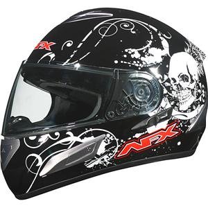 AFX FX-100 Skull Helmet - Small/Black Skull On Sale